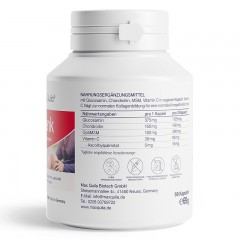 Max Quila 德国进口氨糖软骨素含MSM增加骨密度硫酸氨基葡萄糖成人中老年 复合关节灵，含专利MSM